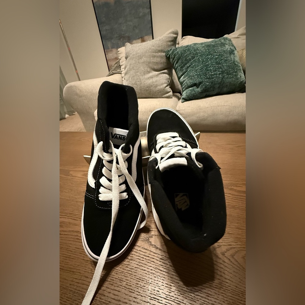 Vans Black and White High-Top Sneakers - Picture 3 of 6